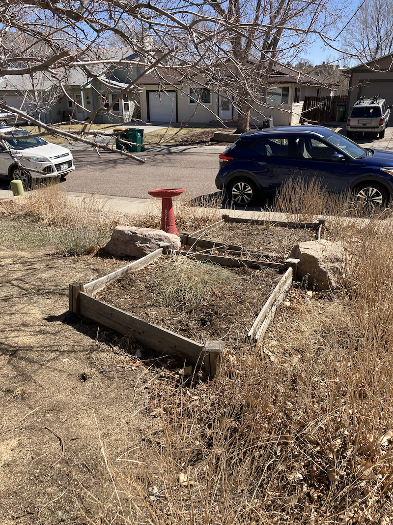 Front yard flower beds