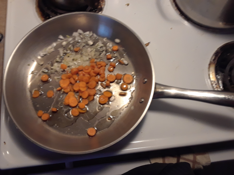 Carrots and Onion cooking